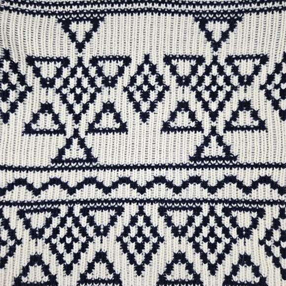 J.Crew Lambswool Womens S Cardigan Sweater Fair Isle Knit Full Zip Nordic Chunky - Picture 9 of 15